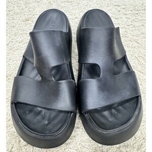 Crocs Womens Getaway Chunky Platform Sandal Flip Flop‎ Size 10 Black Comfort Y2K